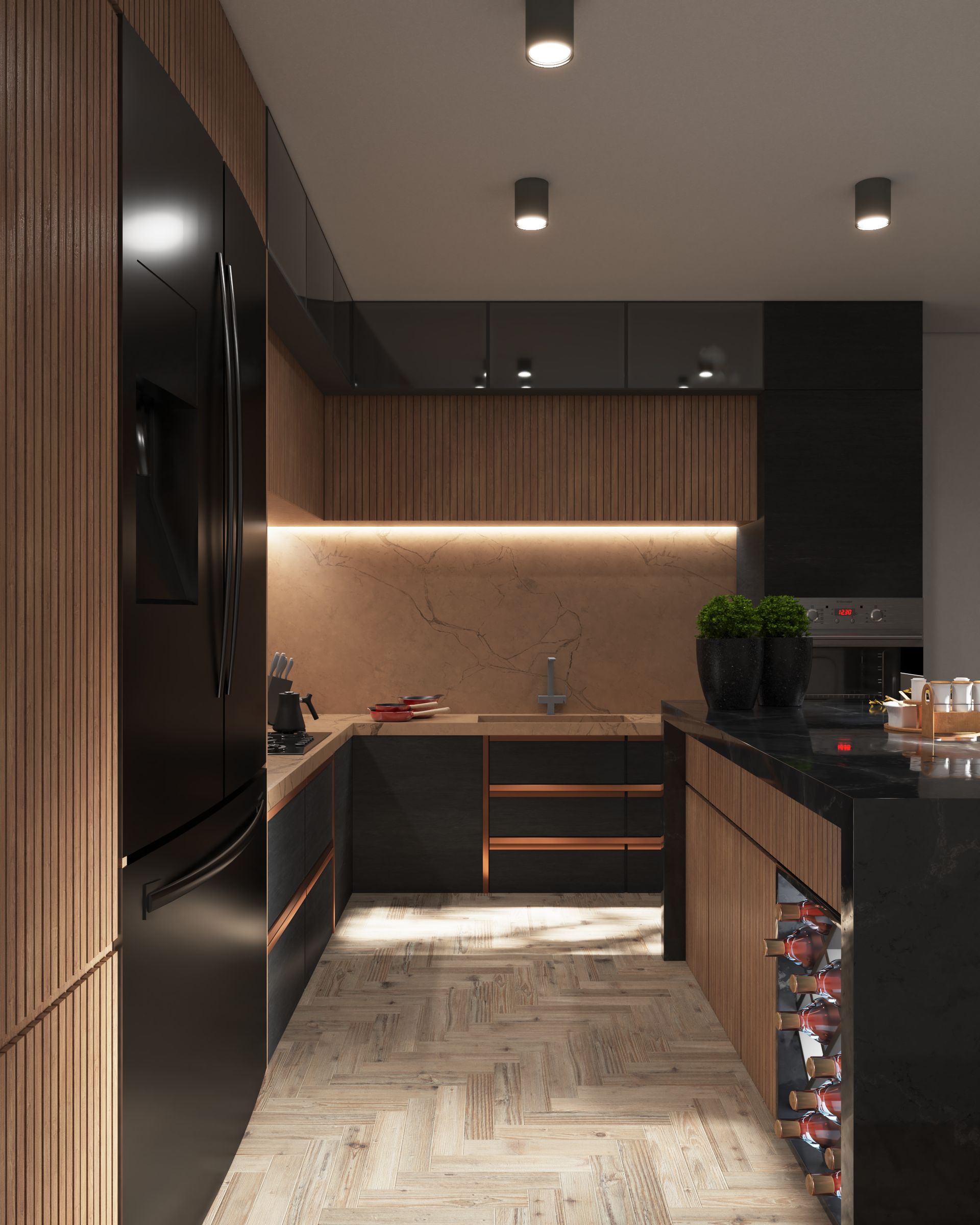 Luxe Noir Culinary Suite Kitchen